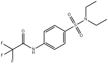 N-{4-[(diethylamino)sulfonyl]phenyl}-2,2,2-trifluoroacetamide Struktur