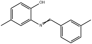 4-methyl-2-[(3-methylbenzylidene)amino]phenol Struktur