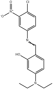 2-[({4-chloro-3-nitrophenyl}imino)methyl]-5-(diethylamino)phenol Struktur