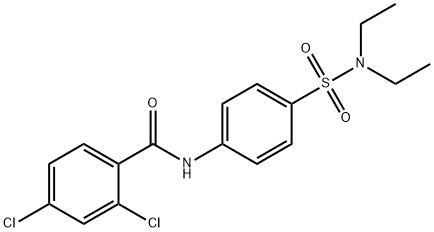 2,4-dichloro-N-{4-[(diethylamino)sulfonyl]phenyl}benzamide Struktur