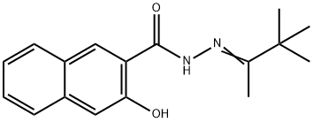 3-hydroxy-N'-(1,2,2-trimethylpropylidene)-2-naphthohydrazide Struktur