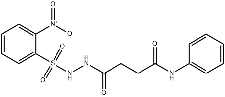 4-[2-({2-nitrophenyl}sulfonyl)hydrazino]-4-oxo-N-phenylbutanamide Struktur