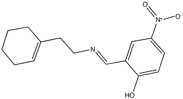 2-({[2-(1-cyclohexen-1-yl)ethyl]imino}methyl)-4-nitrophenol Struktur