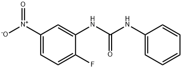 N-{2-fluoro-5-nitrophenyl}-N'-phenylurea Struktur