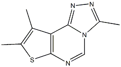 3,8,9-trimethylthieno[3,2-e][1,2,4]triazolo[4,3-c]pyrimidine Struktur