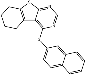 2-naphthyl 5,6,7,8-tetrahydro[1]benzothieno[2,3-d]pyrimidin-4-yl sulfide Struktur