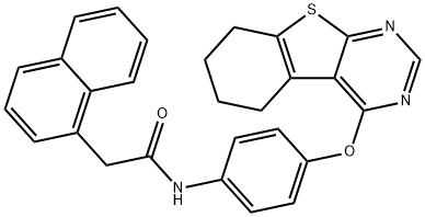 2-(1-naphthyl)-N-[4-(5,6,7,8-tetrahydro[1]benzothieno[2,3-d]pyrimidin-4-yloxy)phenyl]acetamide Struktur