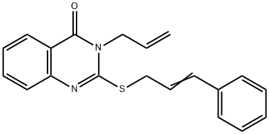 3-allyl-2-(cinnamylsulfanyl)-4(3H)-quinazolinone Struktur