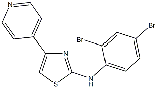 N-(2,4-dibromophenyl)-4-(4-pyridinyl)-1,3-thiazol-2-amine Struktur