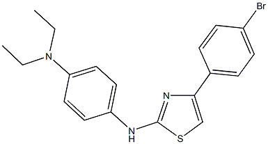 N~1~-[4-(4-bromophenyl)-1,3-thiazol-2-yl]-N~4~,N~4~-diethyl-1,4-benzenediamine Struktur