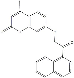 4-methyl-7-[2-(1-naphthyl)-2-oxoethoxy]-2H-chromen-2-one Struktur