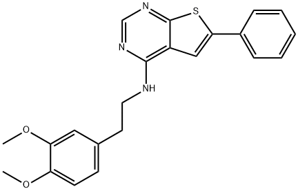 N-[2-(3,4-dimethoxyphenyl)ethyl]-N-(6-phenylthieno[2,3-d]pyrimidin-4-yl)amine Struktur