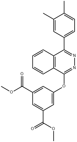 dimethyl 5-{[4-(3,4-dimethylphenyl)phthalazin-1-yl]oxy}isophthalate Struktur