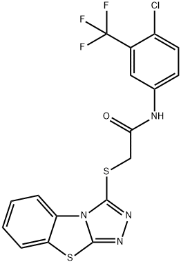 N-[4-chloro-3-(trifluoromethyl)phenyl]-2-([1,2,4]triazolo[3,4-b][1,3]benzothiazol-3-ylsulfanyl)acetamide Struktur