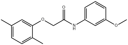 2-(2,5-dimethylphenoxy)-N-(3-methoxyphenyl)acetamide Struktur