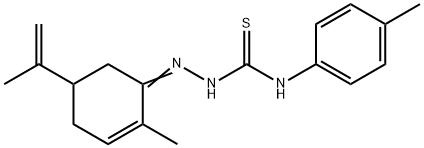 5-isopropenyl-2-methylcyclohex-2-en-1-one N-(4-methylphenyl)thiosemicarbazone Struktur