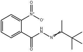 2-nitro-N'-(1,2,2-trimethylpropylidene)benzohydrazide Struktur