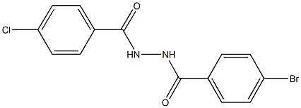 N'-(4-bromobenzoyl)-4-chlorobenzohydrazide Struktur