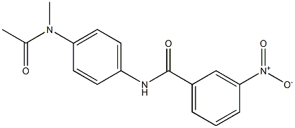 N-{4-[acetyl(methyl)amino]phenyl}-3-nitrobenzamide Struktur