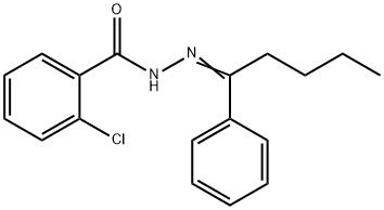 2-chloro-N'-(1-phenylpentylidene)benzohydrazide Struktur