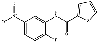 N-{2-fluoro-5-nitrophenyl}-2-thiophenecarboxamide Struktur