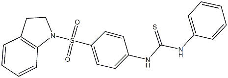 N-[4-(2,3-dihydro-1H-indol-1-ylsulfonyl)phenyl]-N'-phenylthiourea Struktur