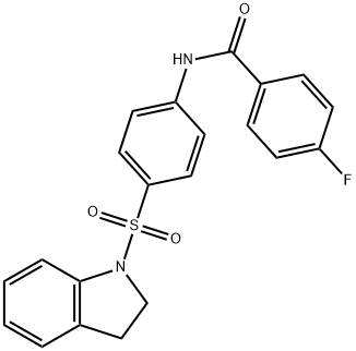 N-[4-(2,3-dihydro-1H-indol-1-ylsulfonyl)phenyl]-4-fluorobenzamide Struktur