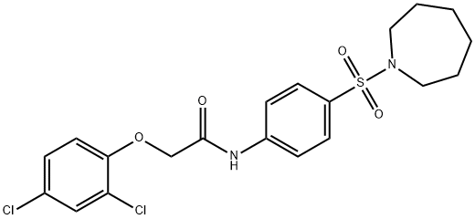 N-[4-(1-azepanylsulfonyl)phenyl]-2-(2,4-dichlorophenoxy)acetamide Struktur