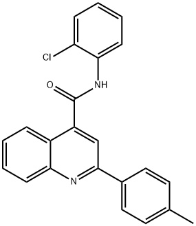 N-(2-chlorophenyl)-2-(4-methylphenyl)-4-quinolinecarboxamide Struktur