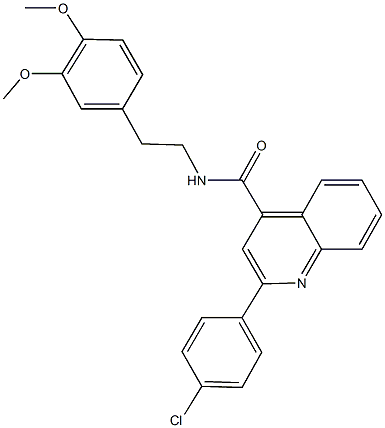 2-(4-chlorophenyl)-N-[2-(3,4-dimethoxyphenyl)ethyl]-4-quinolinecarboxamide Struktur