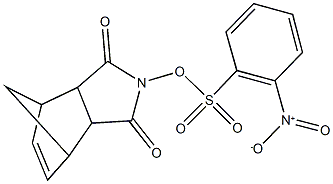 4-[({2-nitrophenyl}sulfonyl)oxy]-4-azatricyclo[5.2.1.0~2,6~]dec-8-ene-3,5-dione Struktur