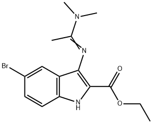 ethyl 5-bromo-3-{[1-(dimethylamino)ethylidene]amino}-1H-indole-2-carboxylate Struktur