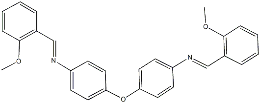 N-(2-methoxybenzylidene)-N-(4-{4-[(2-methoxybenzylidene)amino]phenoxy}phenyl)amine Struktur