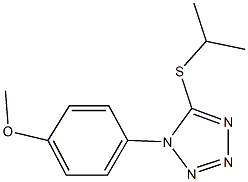 4-[5-(isopropylsulfanyl)-1H-tetraazol-1-yl]phenyl methyl ether Struktur