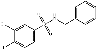 N-benzyl-3-chloro-4-fluorobenzenesulfonamide Struktur