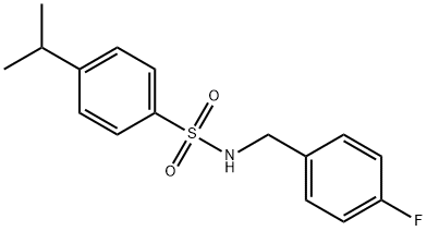 N-(4-fluorobenzyl)-4-isopropylbenzenesulfonamide Struktur