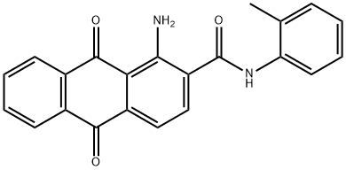 1-amino-N-(2-methylphenyl)-9,10-dioxo-9,10-dihydroanthracene-2-carboxamide Struktur