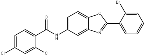 N-[2-(2-bromophenyl)-1,3-benzoxazol-5-yl]-2,4-dichlorobenzamide Struktur