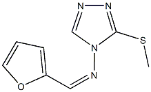 N-(2-furylmethylene)-N-[3-(methylsulfanyl)-4H-1,2,4-triazol-4-yl]amine Struktur