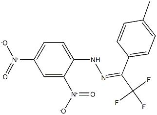 2,2,2-trifluoro-1-(4-methylphenyl)ethanone {2,4-bisnitrophenyl}hydrazone Struktur