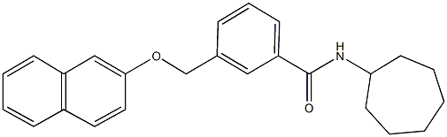 N-cycloheptyl-3-[(2-naphthyloxy)methyl]benzamide Struktur