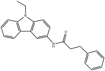 N-(9-ethyl-9H-carbazol-3-yl)-3-phenylpropanamide Struktur