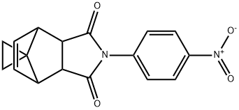 4-(4-nitrophenyl)-spiro[4-azatricyclo[5.2.1.0~2,6~]dec[8]ene-10,1'-cyclopropane]-3,5-dione Struktur