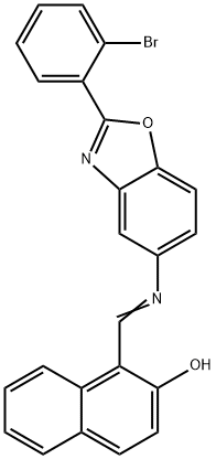 1-({[2-(2-bromophenyl)-1,3-benzoxazol-5-yl]imino}methyl)-2-naphthol Struktur