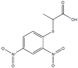 2-({2,4-dinitrophenyl}sulfanyl)propanoic acid Struktur