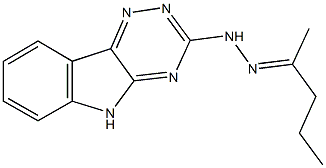 2-pentanone 5H-[1,2,4]triazino[5,6-b]indol-3-ylhydrazone Struktur