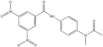 N-{4-[acetyl(methyl)amino]phenyl}-3,5-dinitrobenzamide Struktur