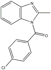 1-(4-chlorobenzoyl)-2-methyl-1H-benzimidazole Struktur