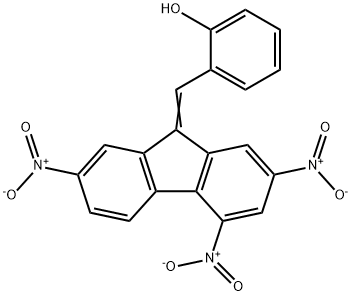 2-({2,4,7-trisnitro-9H-fluoren-9-ylidene}methyl)phenol Struktur