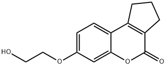 7-(2-hydroxyethoxy)-2,3-dihydrocyclopenta[c]chromen-4(1H)-one Struktur